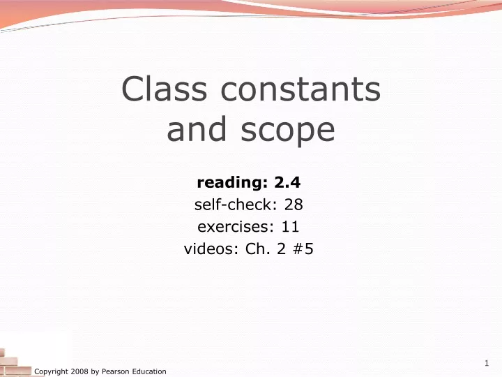 class constants and scope