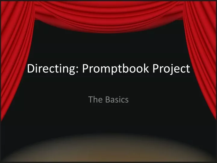 directing promptbook project