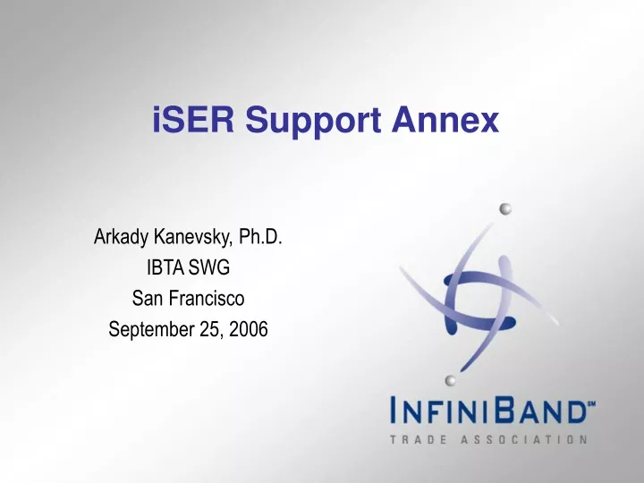 iser support annex