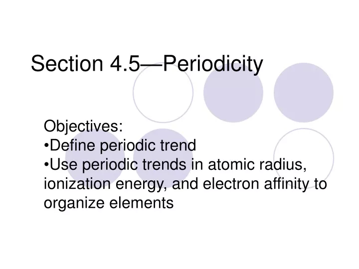 section 4 5 periodicity