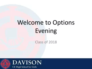 Welcome to Options Evening