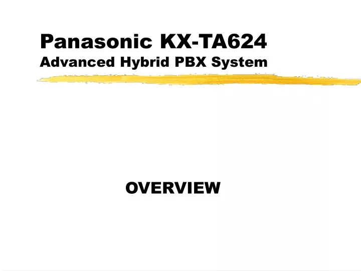 panasonic kx ta624 advanced hybrid pbx system