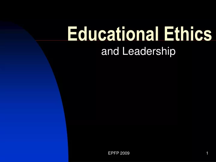 educational ethics
