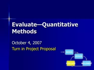 Evaluate—Quantitative Methods