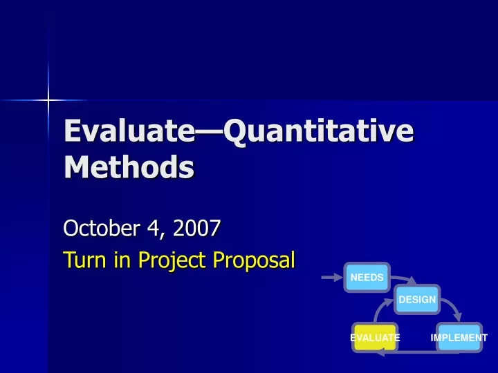 evaluate quantitative methods