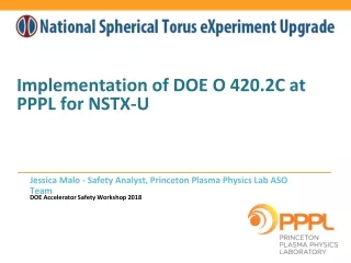 Implementation of DOE O 420.2C at PPPL for NSTX-U