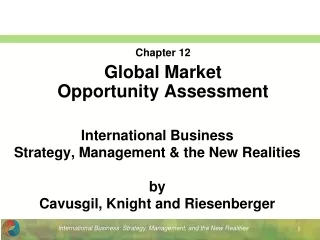 Chapter 12 Global Market Opportunity Assessment