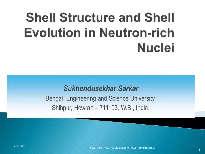 shell structure and shell evolution in neutron rich nuclei