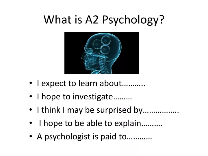 what is a2 psychology
