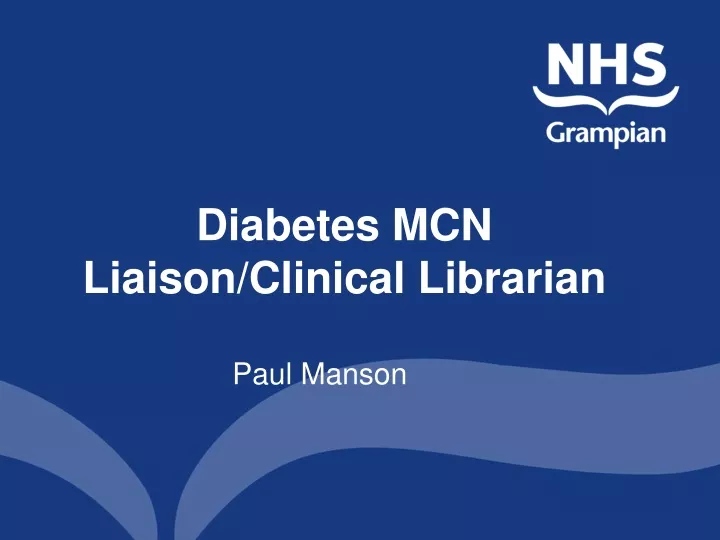 diabetes mcn liaison clinical librarian