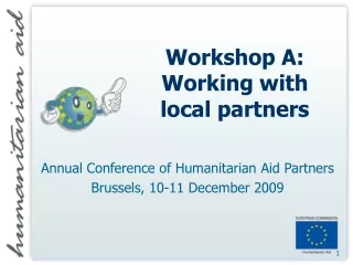 Workshop A: Working with local partners