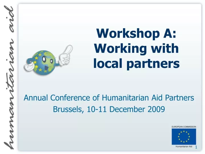 workshop a working with local partners