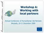 Enhancing Partnership for Humanitarian Aid: Workshop Insights - slide 1