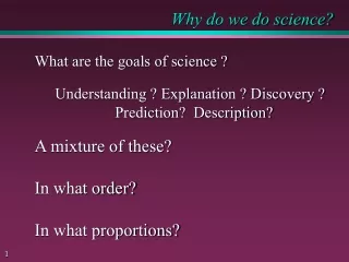 Why do we do science?