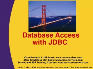 Database Access with JDBC