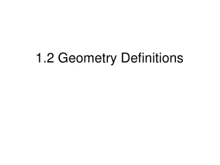 1.2 Geometry Definitions