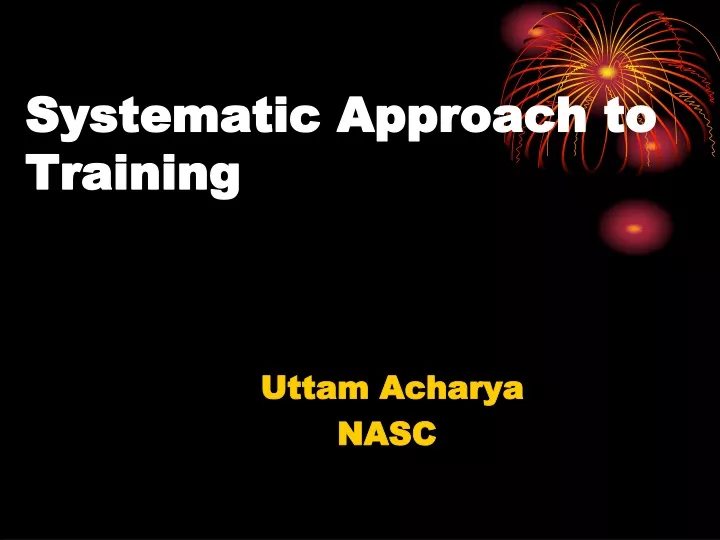 systematic approach to training