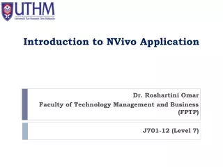 Introduction to NVivo Application