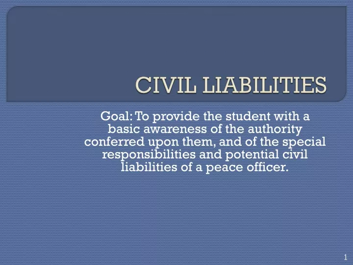 civil liabilities