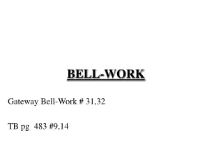BELL-WORK