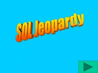 SOL Jeopardy