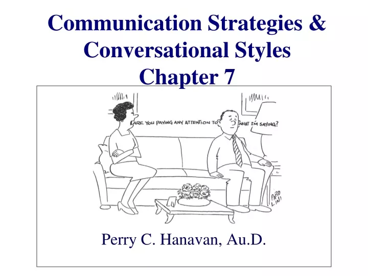 communication strategies conversational styles chapter 7