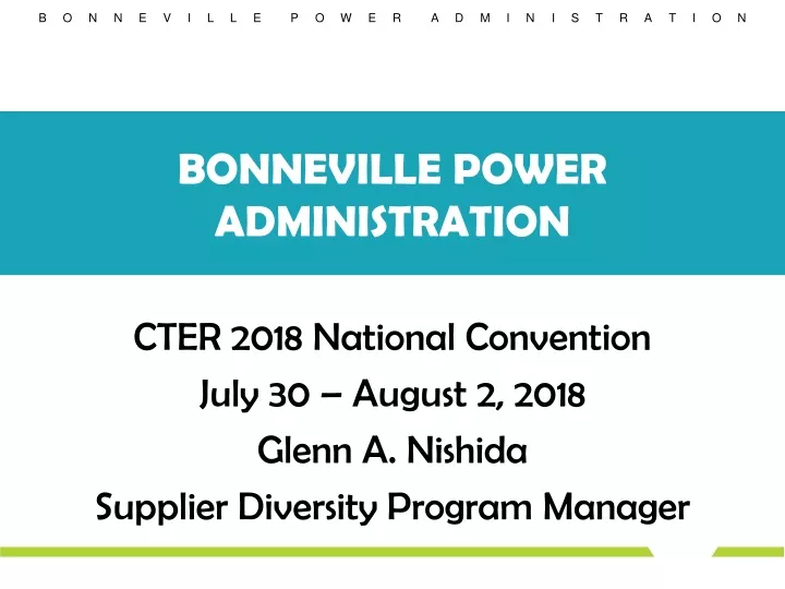 bonneville power administration