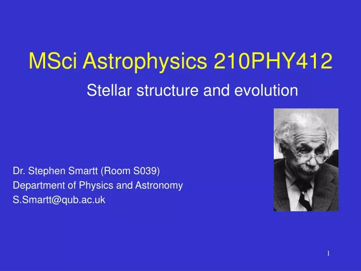 msci astrophysics 210phy412