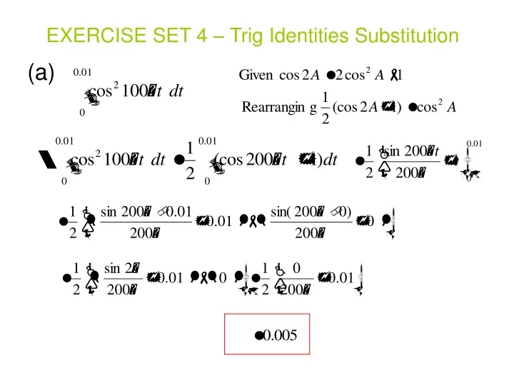 exercise set 4 trig identities substitution