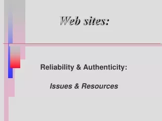 Web sites: