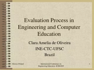Evaluation Process in Engineering and Computer Education