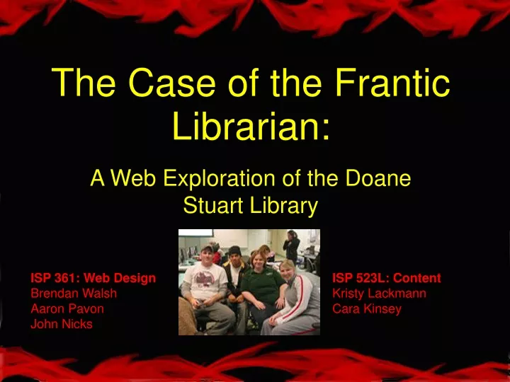 the case of the frantic librarian