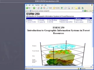 ESRM 250 Introduction to  Geographic Information Systems  in Forest Resources Peter Schiess
