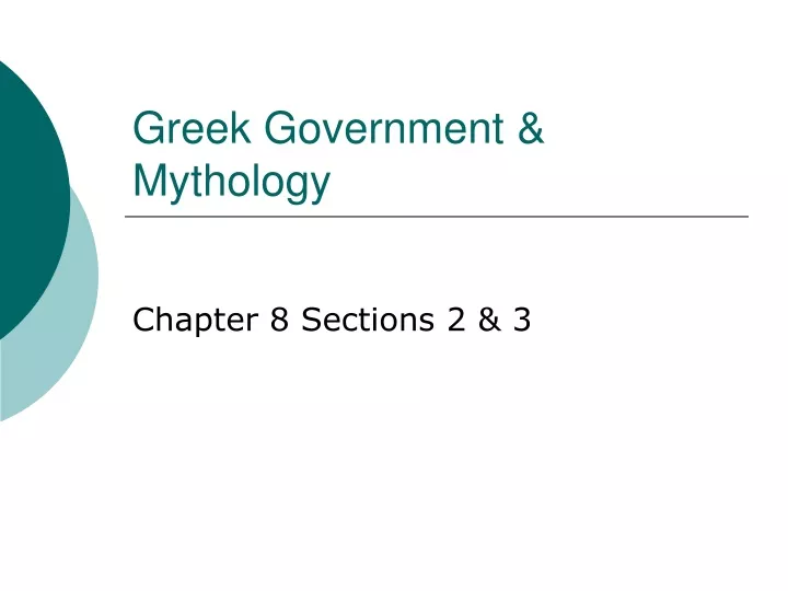 greek government mythology
