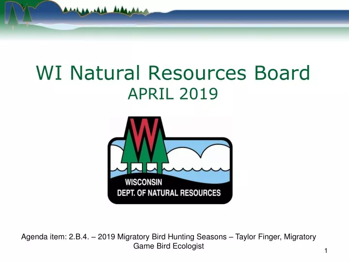 wi natural resources board april 2019