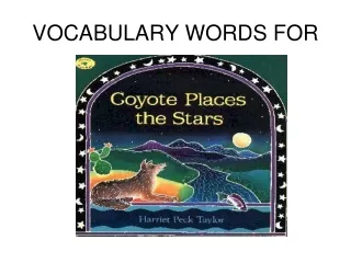 VOCABULARY WORDS FOR