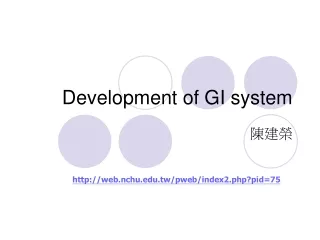 Development of GI system