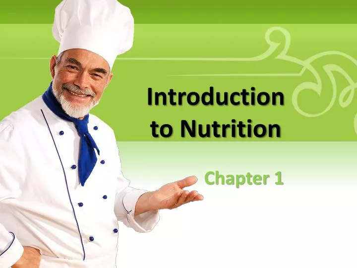 introduction to nutrition