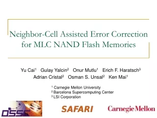 Neighbor-Cell Assisted Error Correction  for MLC NAND Flash Memories