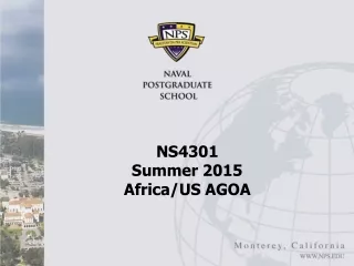 NS4301  Summer 2015 Africa/US AGOA