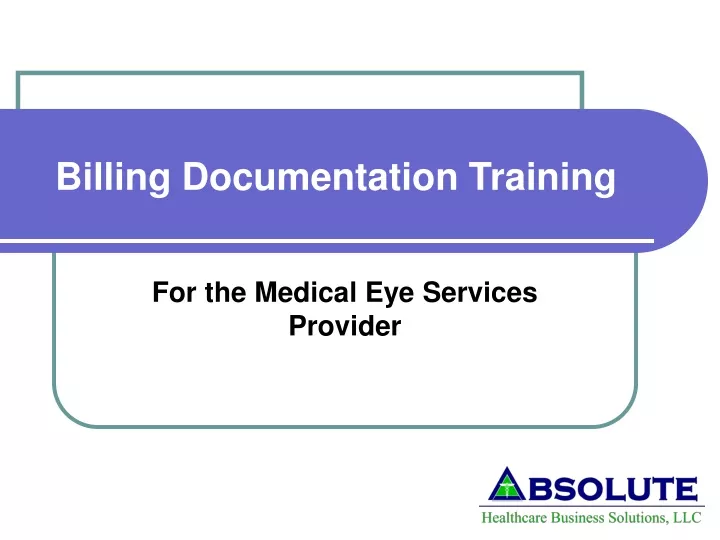 billing documentation training