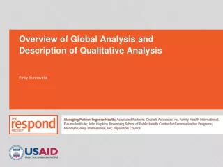 Overview of Global Analysis and  Description of Qualitative Analysis