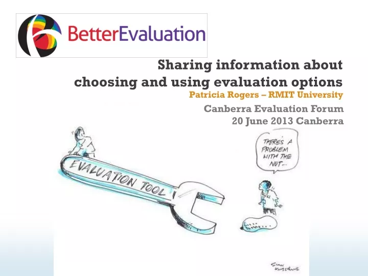 sharing information about choosing and using evaluation options