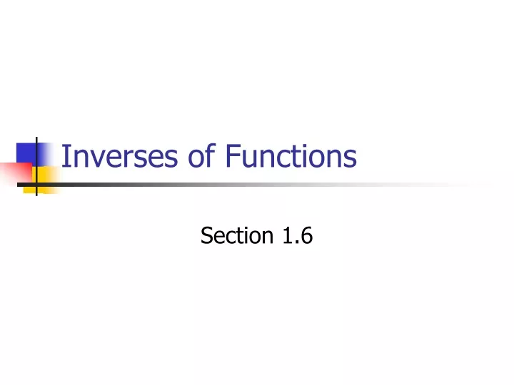 inverses of functions