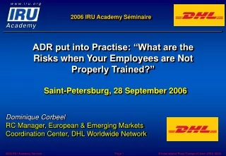 2006 IRU Academy Séminaire