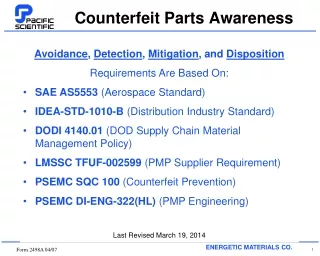 Counterfeit Parts Awareness