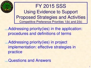 Addressing priority(ies) in the application: procedures and definitions of terms