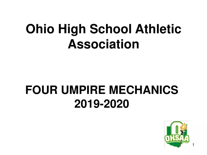 four umpire mechanics 2019 2020