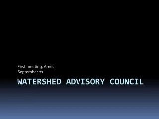 Watershed Advisory Council