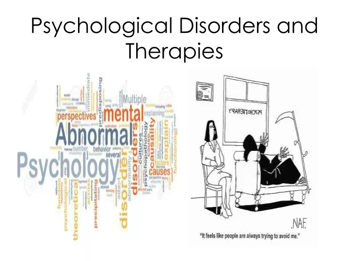 psychological disorders and therapies